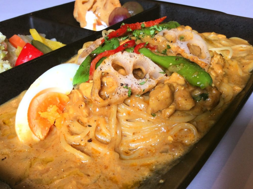 蓮根のカレークリームパスタ